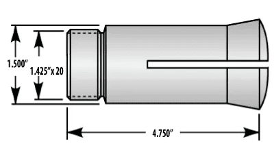 8H Collet 1-1/4" Round